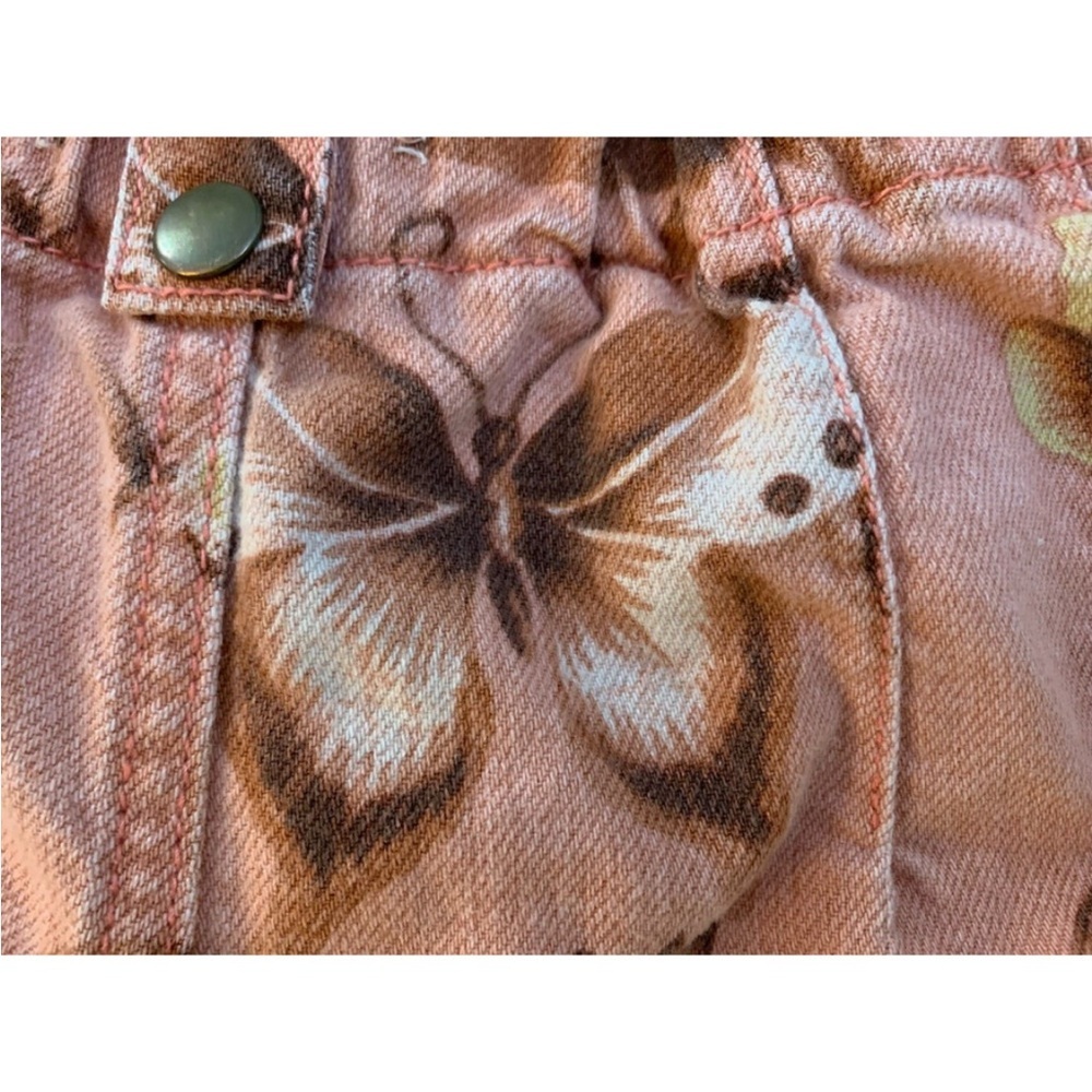 Anthropologie Jessie Printed Utility Shorts Peach Butterfly Floral 10 - Picture 3 of 10